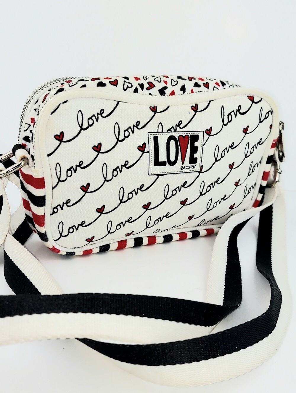 Brighton Love Scroll Canvas Crossbody Bag